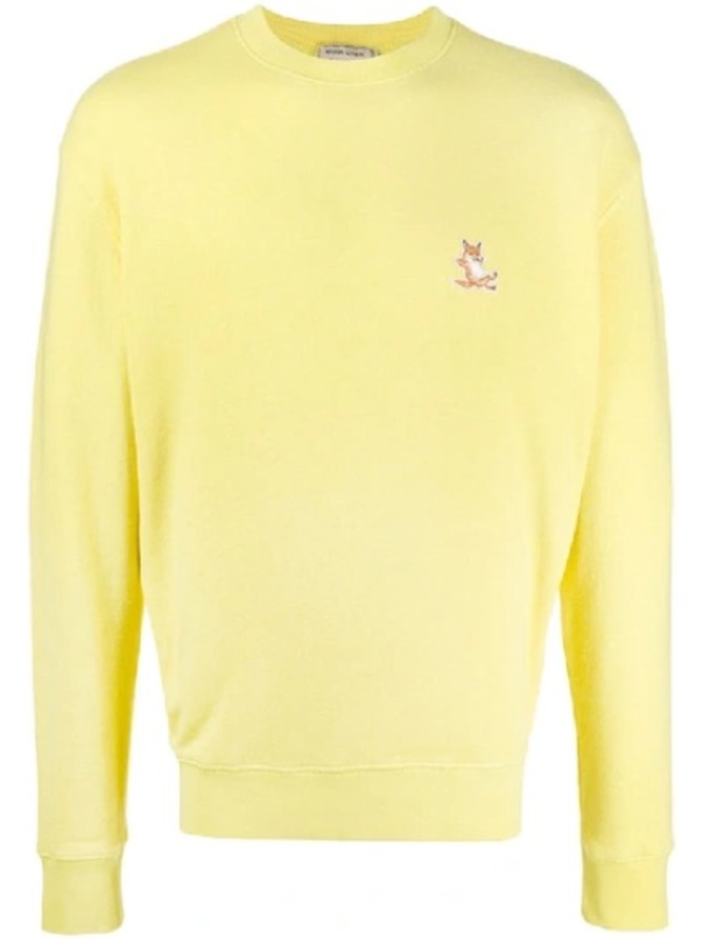 Maison Kitsuné Fox Patch Wool Blend Crewneck